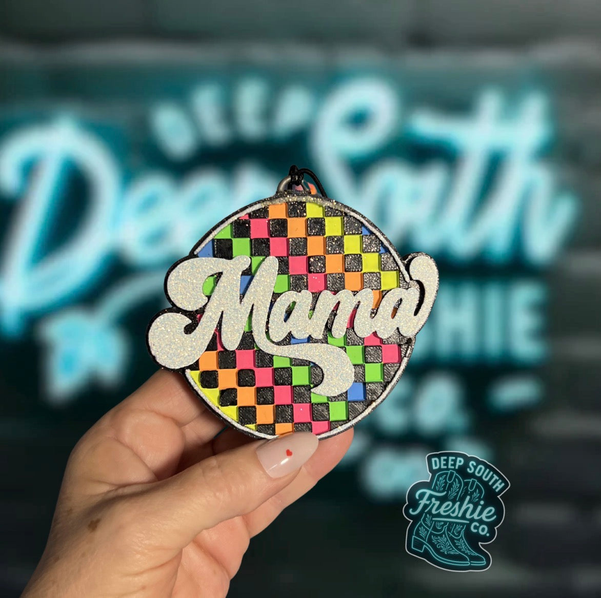 Mama Checkered Neon   Scent: Butt Naked